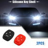 Honda Accord Civic CR-V Pilot Black Red Smart Key Fob Cover (2 x)