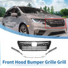 Honda Odyssey 2018-2020 Chrome Silver Tone 1 Set Front Upper Bumper Grille