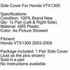 Honda VTX 1300 2 x Side Covers (2003-2008)