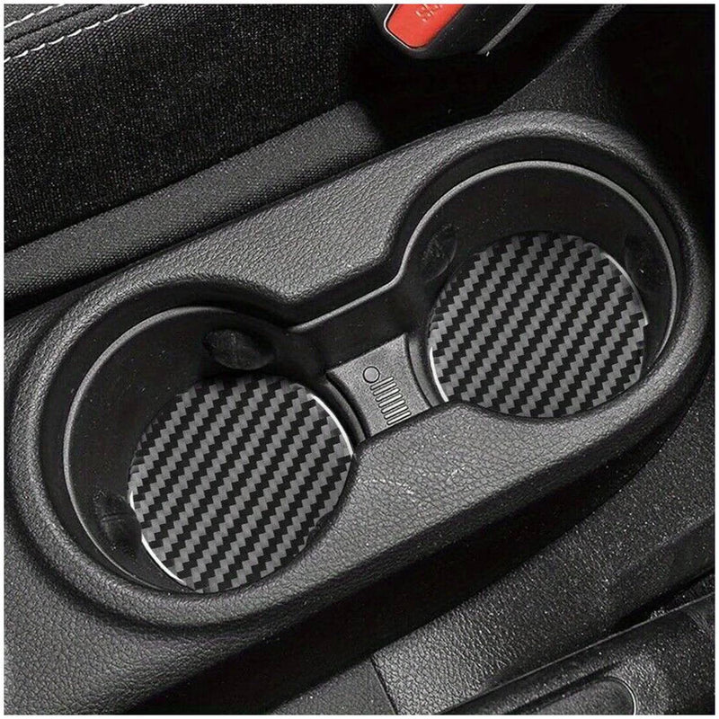 Lexus 4 x Carbon Fiber Center Console Cup Holder Mats