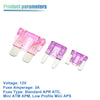 3 x Car Fuse Tap with 3 x 3A Mini Low Profile Fuses  (N/A)