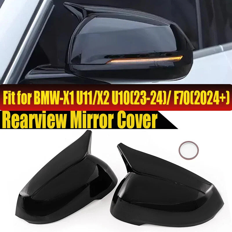 BMW X1 U11 Glossy Black Rear View Wing Mirror Cover Cap (2023-2025)