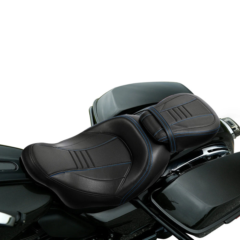 Harley Road King Touring Street Glide Gel Driver Passenger Seat (2009-2023)