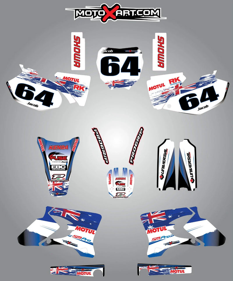 Yamaha YZ 450F (2003-2005) - Aussie Pride Stickers Custom Graphic Kit