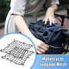 2 x 50x50cm Motorcycle Cargo Net Thick Netting with 8 Hooks Black