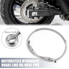 23.62" 10mm Motorcycle Hydraulic Brake Line Oil Hose Stainless Steel Silver Tone