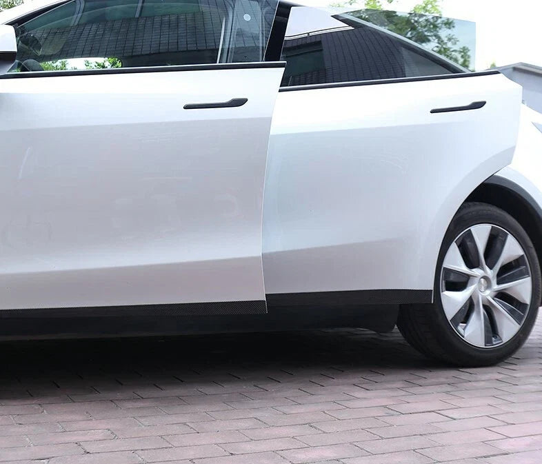 Tesla Model Y Carbon Fiber Door Body Side Molding Cover Trim (2020-2023)