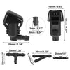 Dodge Liberty 2 x Windshield Washer Nozzles & 2.5m Hose Kit (2002-2007)