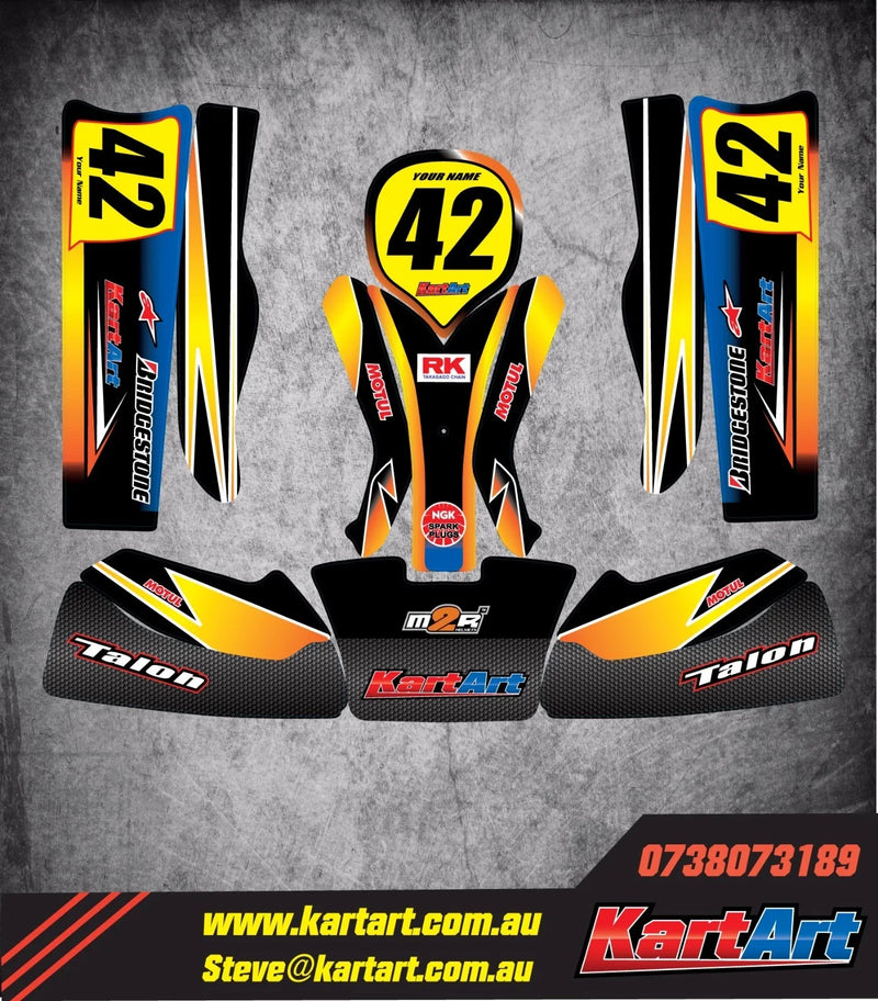 CRG Junior Kart - Sunrise Style Graphics KART ART Sticker Kit