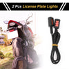 Motorcycle Waterproof Red Black 2 x License Plate Light 12V Led Tag Lamp