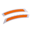 BMW 5 Series E60 E61 Front Bumper Reflectors 2 x Amber (2007-2010)