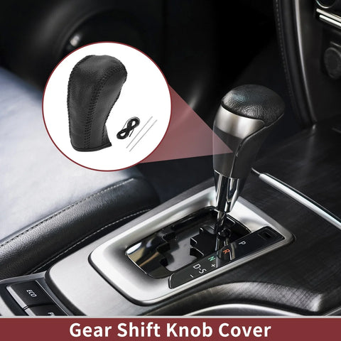 Chevrolet Cruze Pebbled Gear Shift Knob Cover Black Faux Leather