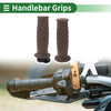 Motorcycle Rhombus TPU Dark Brown 7/8" 22mm Hand Grips Cover Kit