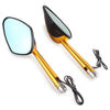 Yamaha YZF R1 R6 R125 V-Star XV 2 x Motorcycle Side Rearview Mirrors with Signal