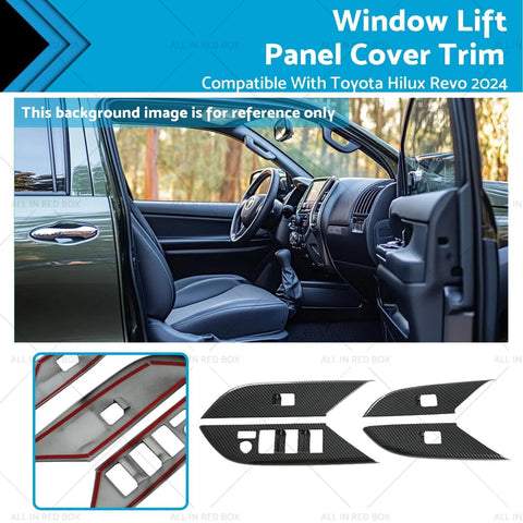 Toyota Hilux Revo 4 x Window Lift Panel Cover Trim (2024)