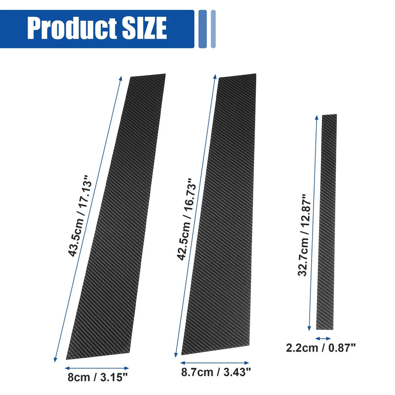 BMW 3 Series E90 Gloss Carbon Pattern Pillar Window Post Cover Trim