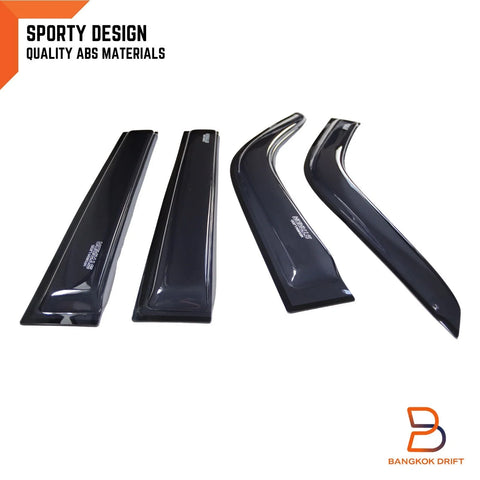 Mitsubishi Triton MK 4-Door Ute Slim Door Visors (1996-2006)
