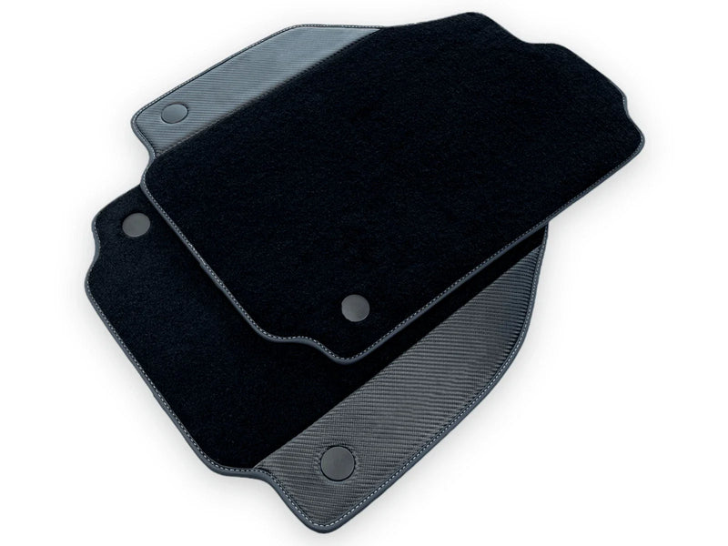 Ferrari 458 Italia with Carbon Fiber Leather Black Floor Mats (2009-2015)