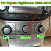 Toyota Highlander Instrument air conditioning middle knob (2008–2013)