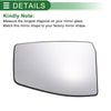 Ford Tourneo Left Side White Mirror Glass with Back Convex