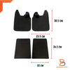 2WD Toyota Hilux Black Rubber Mud Flaps (1988-1996)