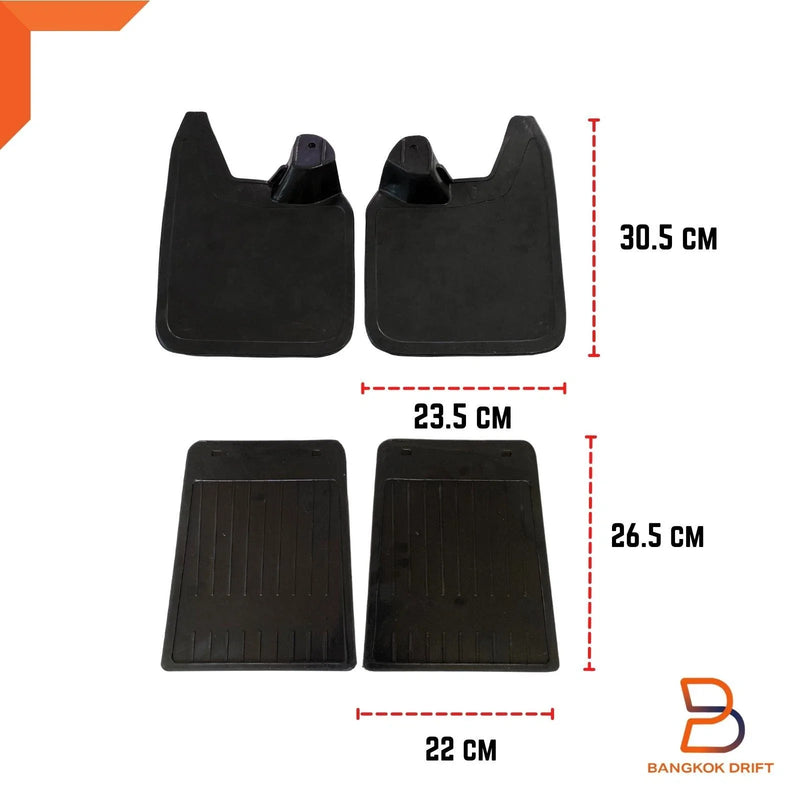 2WD Toyota Hilux Black Rubber Mud Flaps (1988-1996)