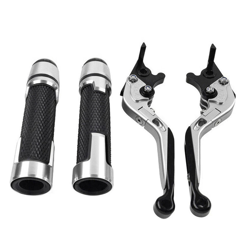 Suzuki GSXR150 Silver Extendable Brake Clutch Levers & Handlebar Grips