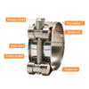 Motorcycle 36-39mm Stainless Steel Exhaust Pipe Clamp (No Year)