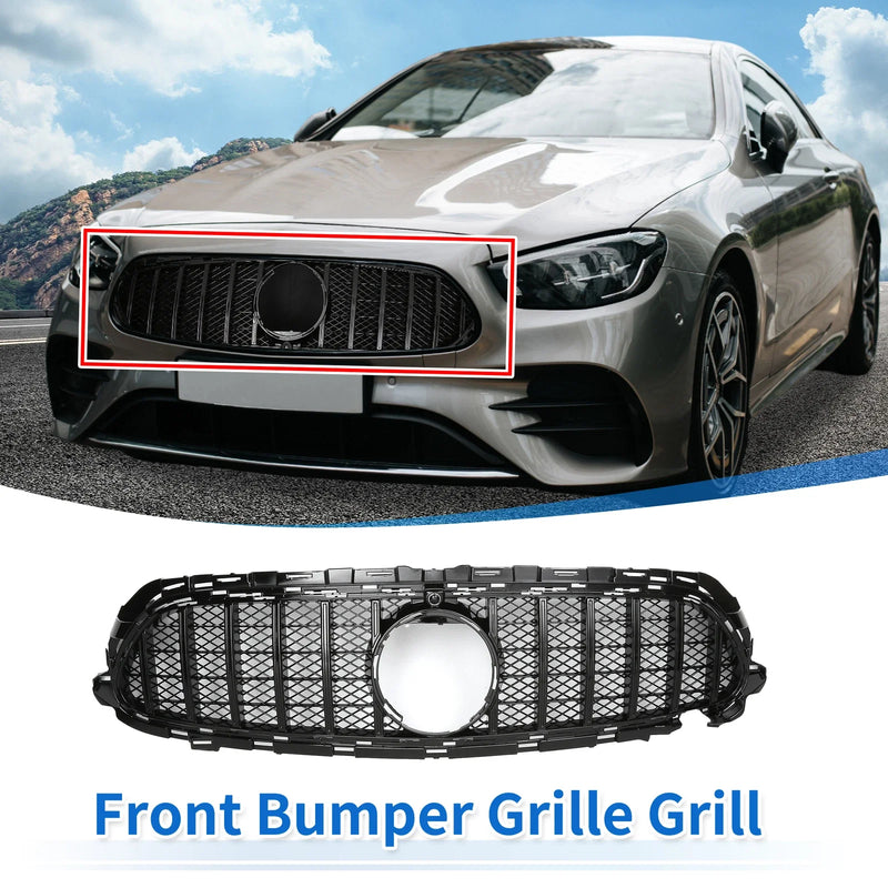 Mercedes E200 AMG Body Styling Black Front Upper Bumper Grille (2017-2023)