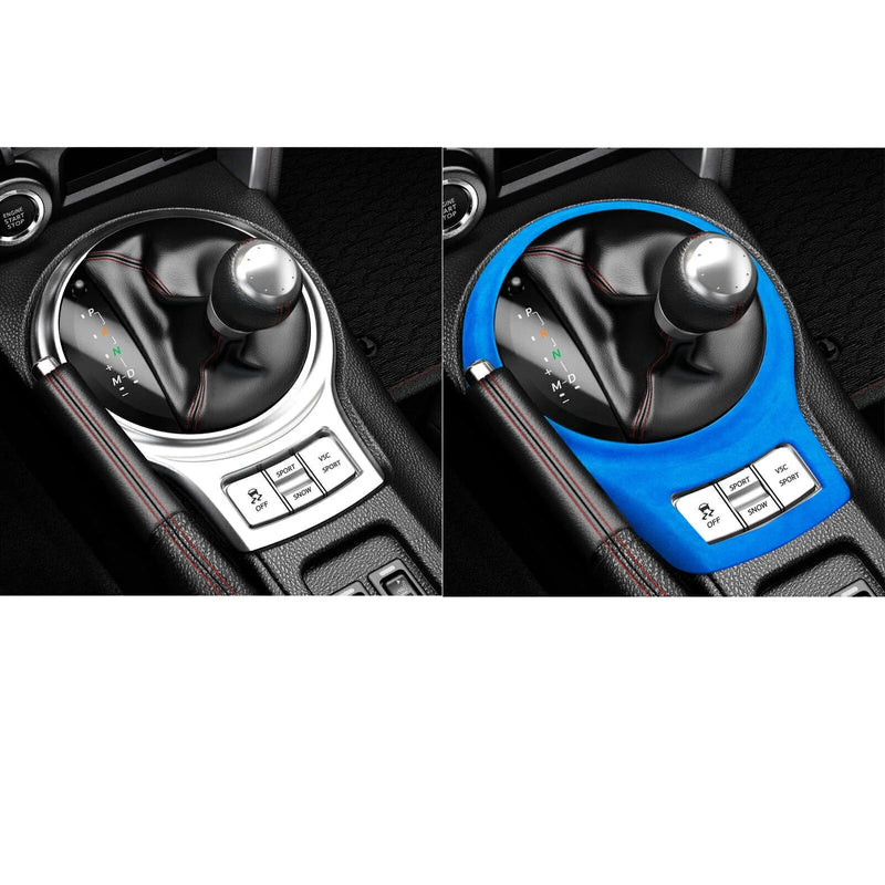 Subaru BRZ, Toyota GT86 1 x Blue Leather Center Console Gear Shift Cover (2012-2020)