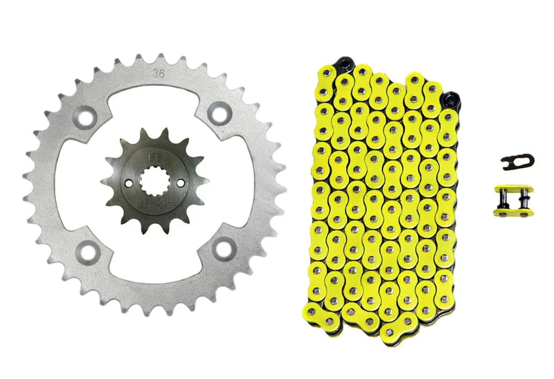 Suzuki LT-R450 Quadracer Yellow 520x96 Drive Chain & 14/36 Sprockets