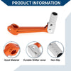 Bosuer M5 Orange Silver Tone Folding Motorcycle Gear Shifter Lever