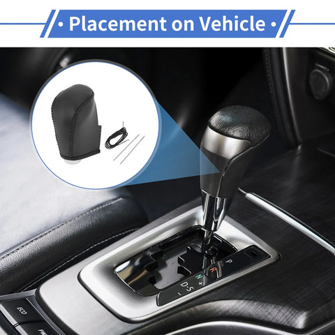 Nissan Altima (2019-2024) Black Faux Leather Car Gear Shift Knob Cover