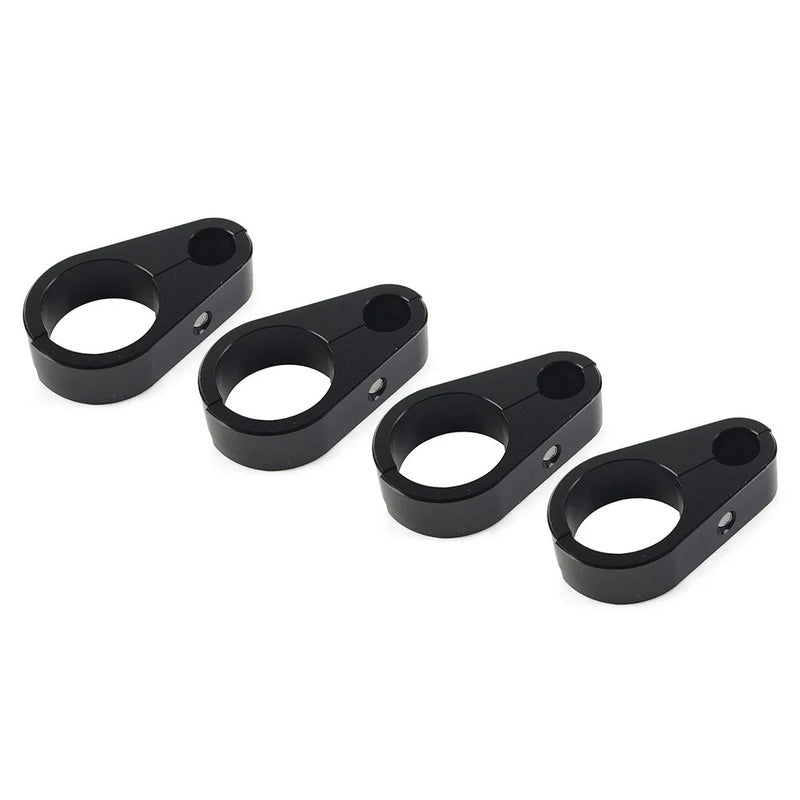 Harley 1" Handlebar 4 x Motorcycle Brake Clutch Cable Wire Clamp Clip Black