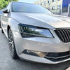 Skoda Superb B8 2 x Gloss Black Headlight Eyelid Trim (2016-2019)