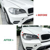 BMW X5 E70 Gloss Black Headlight Eye Lid Eyebrow Trim Cover (2008–2013)