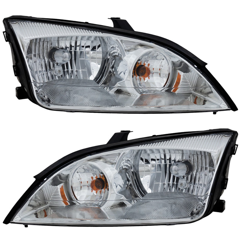 Left and Right Headlights For Ford Focus 2005-2007