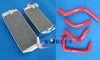 Suzuki RMZ450 Aluminum Radiator + Blue Silicone Hose (2005)