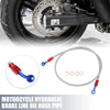Motorcycle Set 110cm 10mm ID Hydraulic Brake Line Silver Tone