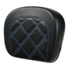 Harley Street Road Glide Blue Stitching Passenger Sissy Bar Backrest Pad