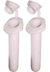 Boat Rod Holders & Cap Recessed White Fishing Boat Marine x2 Units 30°