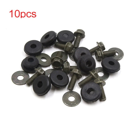 Motorbike Motorcycle 10pcs Exhaust Pipe Protective Cover Gaskets Screws