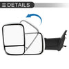 Dodge Ram 1500 LED Turn Signal Light Silver Tone 1 Pair Tow Mirrors