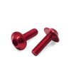 Motorcycle 8 x M6 x 20mm Red Hexagon License Plates Fairing Bolts Screws