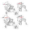 Toyota Land Cruiser LJ72 HZJ70 RJ73 Front Door Glass Weatherstrip Vent Set