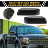 Ford F-150 Left Right Rearview Mirror Cover Caps Black Carbon Fiber