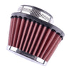Car Motorcycle - Fits Various Models 2 x 51mm Red Air Filter Cone