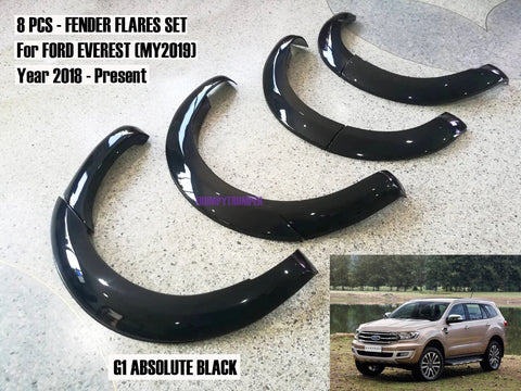 Ford Everest UAII 2018-2021 SUV Glossy Black Fender Flares