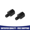 Black Motorcycle Rearview Mirrors Adapter Bolt Screw 2 x