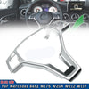 Mercedes Benz W176 W204 W212 Silver Steering Wheel Cover Trim (2012-2014)
